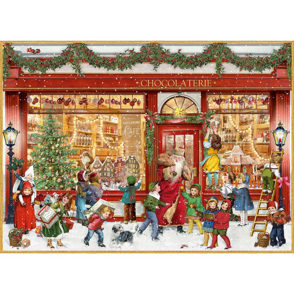 Deluxe Traditional A4 Christmas Advent Calendar The Chocolate Shop