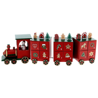 Festive Train Christmas Advent Calendar | Fill Your Own Wooden Calendar - 48cm