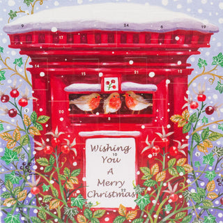 Christmas Advent Calendar Winter Robins | Traditional Picture Advent Calendar