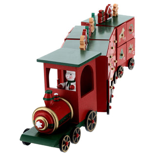 Festive Train Christmas Advent Calendar | Fill Your Own Wooden Calendar - 48cm