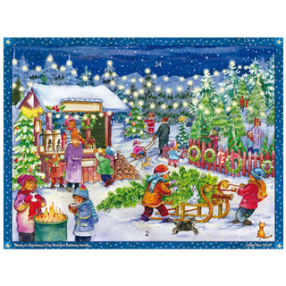 Christmas Tree Market Christmas Advent Calendar Traditional Door Advent Calendar