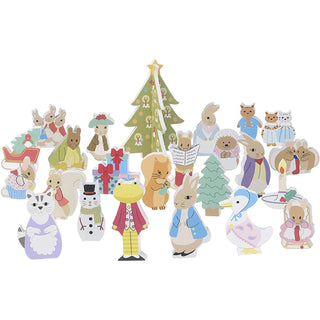 Children's Wooden Peter Rabbit Playset Countdown To Christmas Advent Calendar