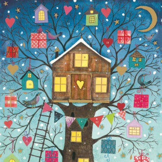 Christmas Advent Calendar Christmas Treehouse | Traditional Door Advent Calendar