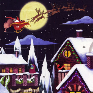 Christmas Advent Calendar Town On Christmas Eve | Santa Picture Advent Calendar