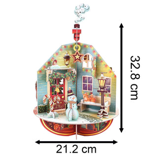 3D Deck the Halls Christmas Advent Calendar Pop-Up Pirouette Countdown Calendar