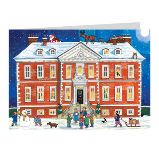 Country House Christmas - Christmas Advent Calendar Greetings Card & Envelope