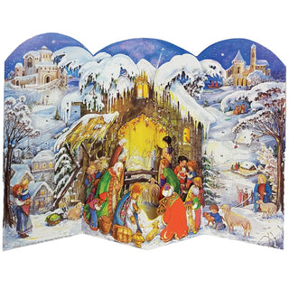 Jesus is Born | 3D Freestanding Traditional Christmas Paper Advent Calendar