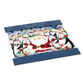 Happy Christmas  Advent Calendar | Santa Penguin Advent Calendar - 23cm