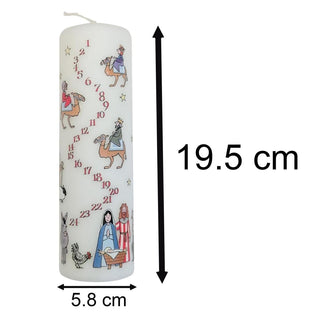 Christmas Advent Pillar Candle | Advent Christmas Candle - Christmas Nativity