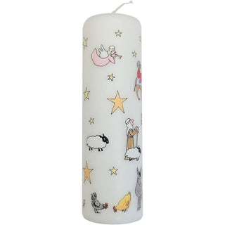 Christmas Advent Pillar Candle | Advent Christmas Candle - Christmas Nativity