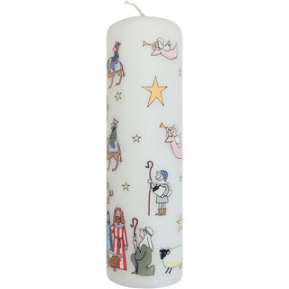 Christmas Advent Pillar Candle | Advent Christmas Candle - Christmas Nativity