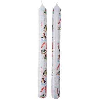 Set of 2 Winter Wonderland Christmas Advent Candles | Advent Christmas Candles