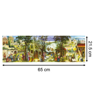 In the Holy Land Scene Freestanding Traditional Christmas Paper Advent Calendar