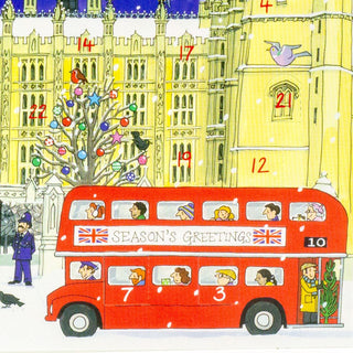 Palace of Westminster - Christmas Advent Calendar Greetings Card & Envelope