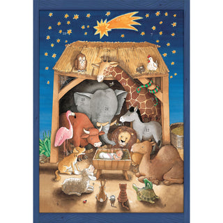 Christmas Advent Calendar Baby Jesus And The Animals | Picture Advent Calendar