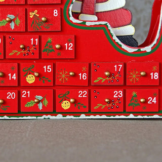 Santa Sleigh Christmas Advent Calendar | Fill Your Own Wooden Calendar - 35x23cm