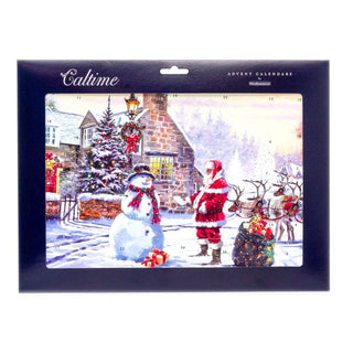 Santa & Snowman Christmas Advent Calendar | Picture Advent Calendar - 36x27cm